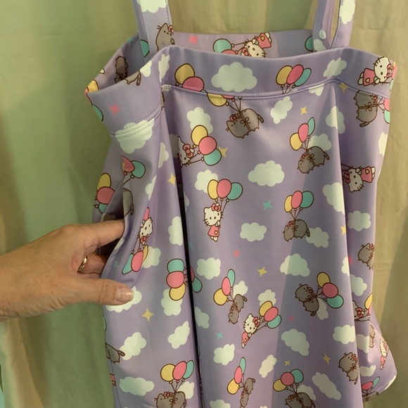 Hello Kitty collab with Pusheen lavender suspender skirt - Picture 5 of 7